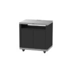 Cărucior de exterior Duo din inox și oțel negru – 80 cm | Le Marquier
