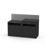 Bucătărie exterioară cu 2 elemente și panouri de protecție – Negru