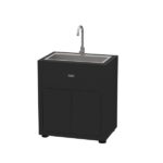 Corp cu chiuvetă integrată 80 x 55 cm – Negru