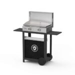 Plită pe gaz din inox 260 Duo Edition – cu capac, cărucior, suport pentru condimente și perdea | Le Marquier