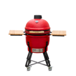 Gratar de gradina Kamado Large 55 roșu, ceramica, cuptor, grill, afumatoare + husă cadou - imagine 3